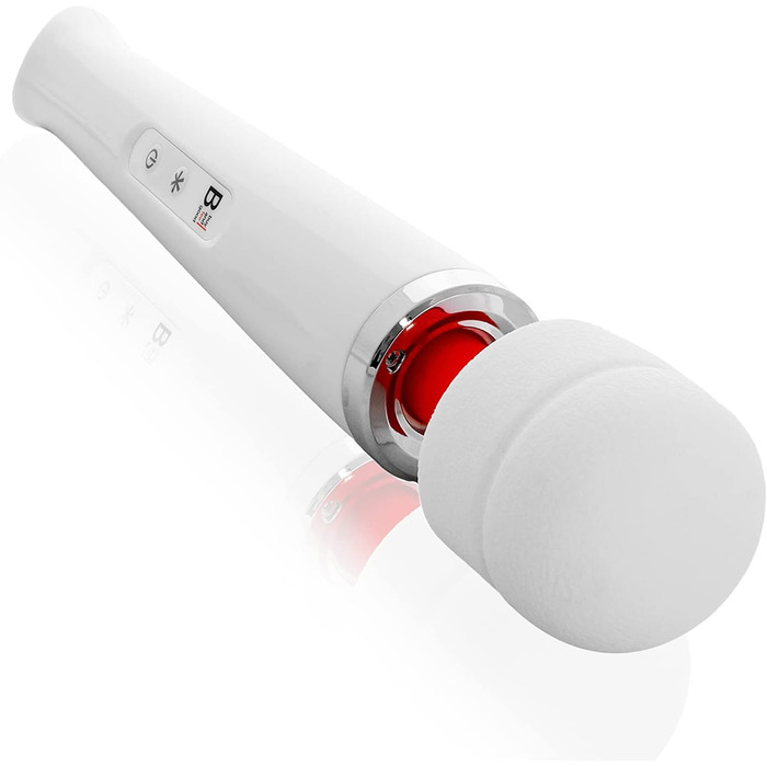 Вібратор для жінок BuyAndFeelGood 20 Vario/10 Speed - Іграшка для дорослих, масажер, Magic Wand з сумкою, акумуляторний, білий