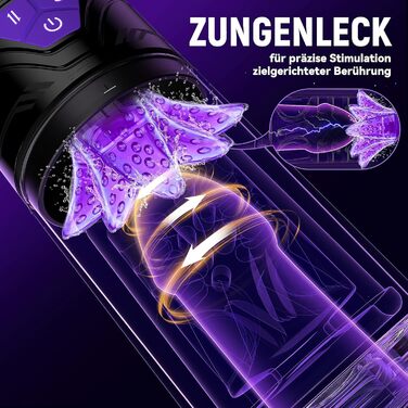 Електричний мастурбатор для чоловіків з 9 режимами, ротацією та вакуумом, з тримачем для телефону та імітацією ротової порожнини