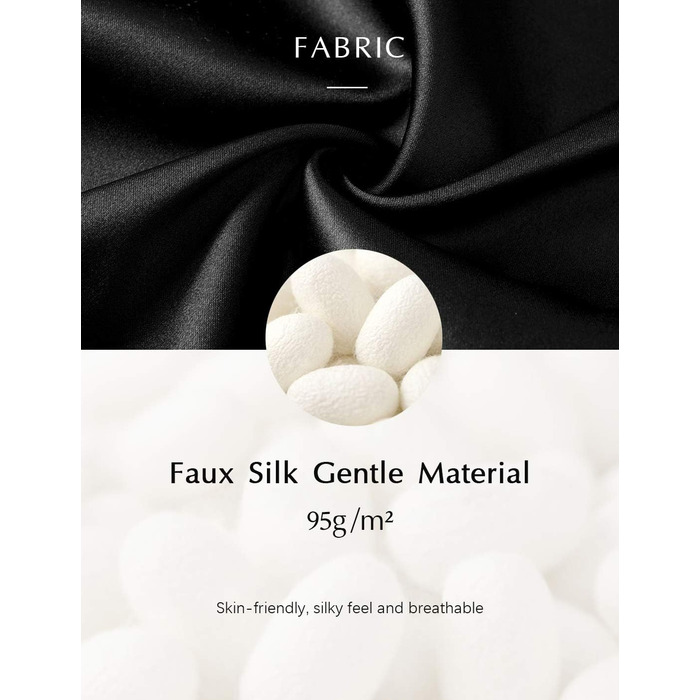 Шовковий халат-кімоно PRODESIGN для жінок, довгий, з поясом, однотонний, чорний. Легкий халат для дому та сну.