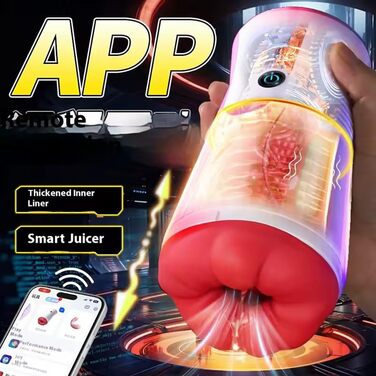 Електричний мастурбатор Guspiun APP Blowjob з 9 режимами вібрації, 3D силіконовий мастурбатор для чоловіків