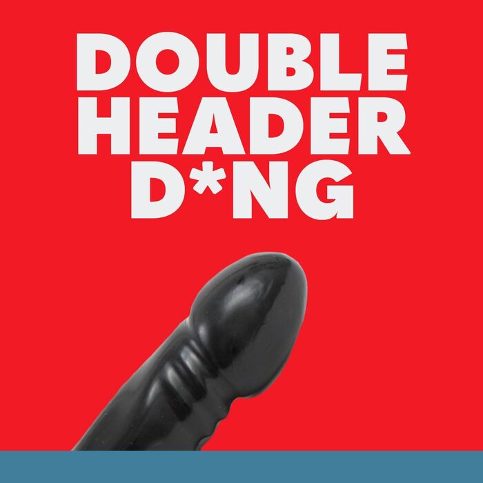 Доджон Двойний Хеддер (Double Header) Дildo, Чорний, 45 см