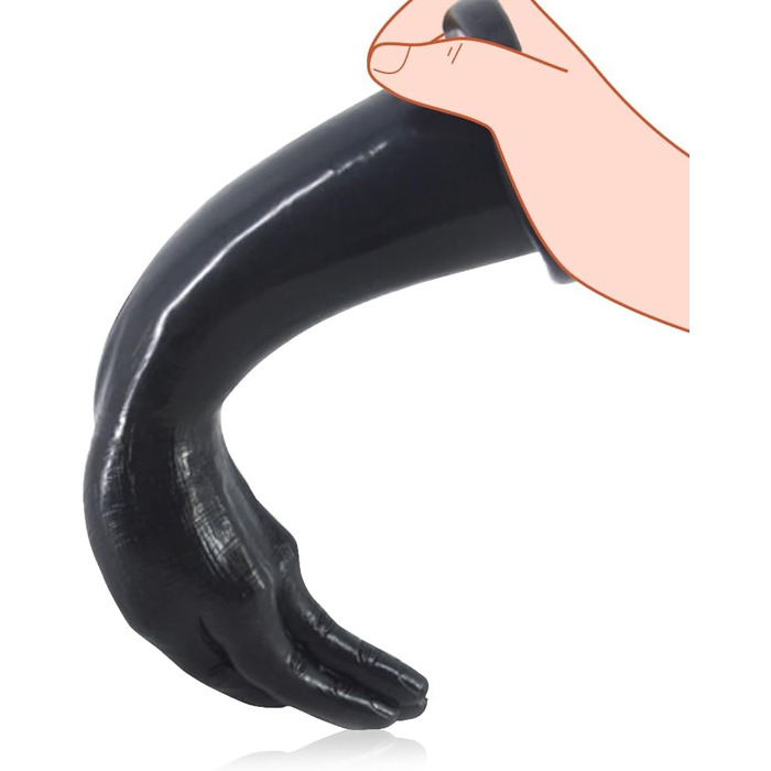 Анальний тренажер Roluck з реалістичним дизайном, 30 см, чорний