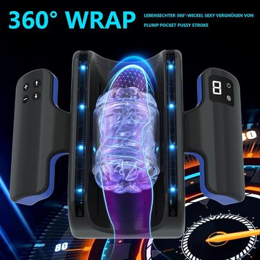 Електричний мастурбатор з двома ручками для чоловіків - 9 режимів, Solo Taschenmuschi Sex Spielzeug