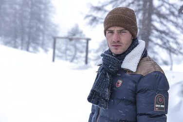 Чоловіча зимова куртка Geographical Norway — тепла стібана куртка-пуховик, колір хакі, розмір XXL