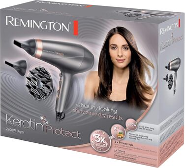 Випрямляч для волосся Remington Keratin Protect S8593 з керамічним покриттям, мигдальною олією та цифровим дисплеєм (160-230°C)