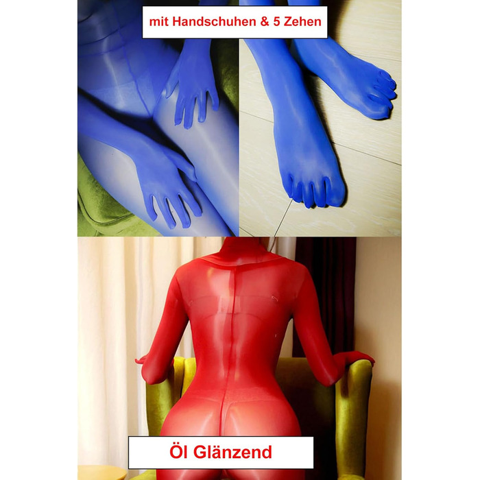 Боді-комбінезон BESYFAY чорного кольору з нейлону, унісекс, з рукавичками та 5 пальцями, цілісний