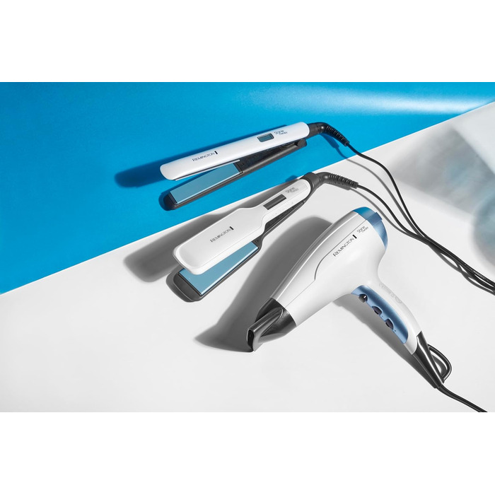 Випрямляч для волосся Remington Shine Therapy S8550 з керамічним покриттям, аргановою олією та вітаміном E, LCD-дисплей, 150-230°C