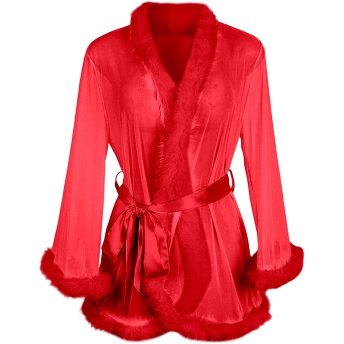 Комплект жіночої білизни з відкритим декольте, еластичний виріз, великі розміри, червоний/білий, XL