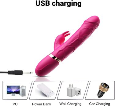 Вібратор G-Punkt Klassischer, 10 режимів вібрації, силіконовий дildo-вібратор, масажний стрижень для жінок та пар, фіолетовий