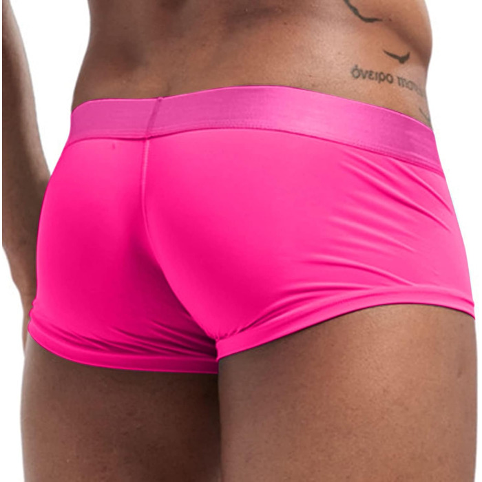Чоловіча труси боксер з м'якої тканини, дихаюча, ретро-стиль, 7 шт. в упаковці, рожевий XL