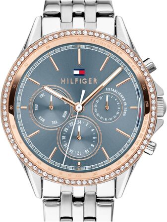 Жіночий кварцовий годинник Tommy Hilfiger з багатофункціональним циферблатом та сталевим браслетом (золотий/сріблястий)