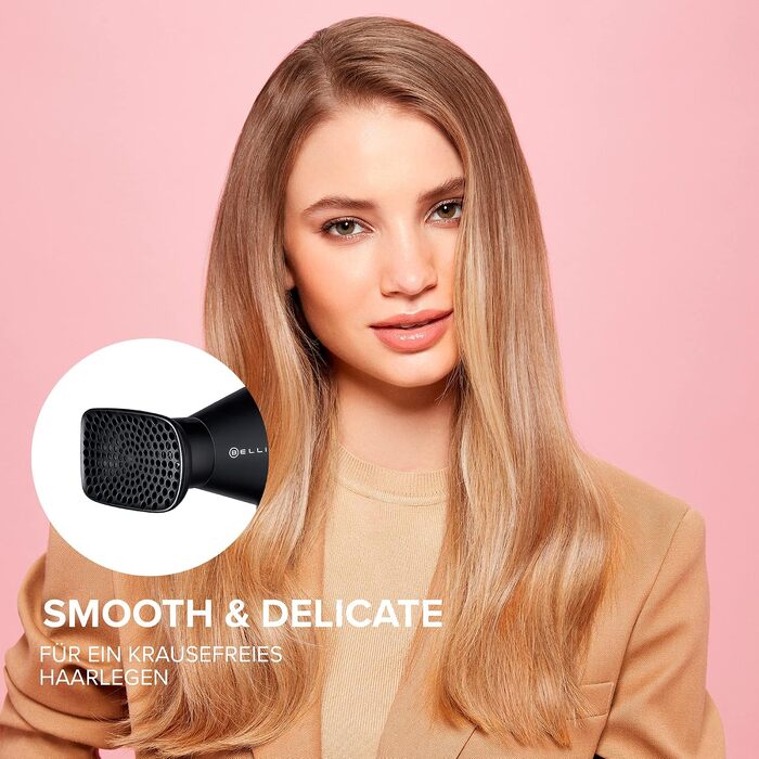 Професійний фен для волосся Bellissima Creativity 4 You, 1800 Вт, з іонною технологією, дифузором та 4 насадками, інтелектуальний контроль температури, сумка для аксесуарів