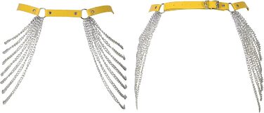 Жіночий корсет-нагрудник з шкіри BANSSGOTH з стрічкою, спідня білизна, корсет, еластична тканина, фестиваль, рейв, великі розміри, помаранчевий, жовтий