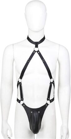 Штани з еластичною шкіряною вставкою для чоловіків, сексуальний стиль, костюми для стрип-танцю, обтислі штани, комбінезон