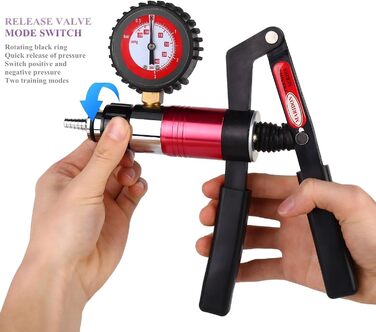 Насос для збільшення пеніса з манометром та регулювальними колесами. Ручний насос для чоловіків з металевим руків'ям, вакуумний насос для збільшення розміру пеніса (57 мм)