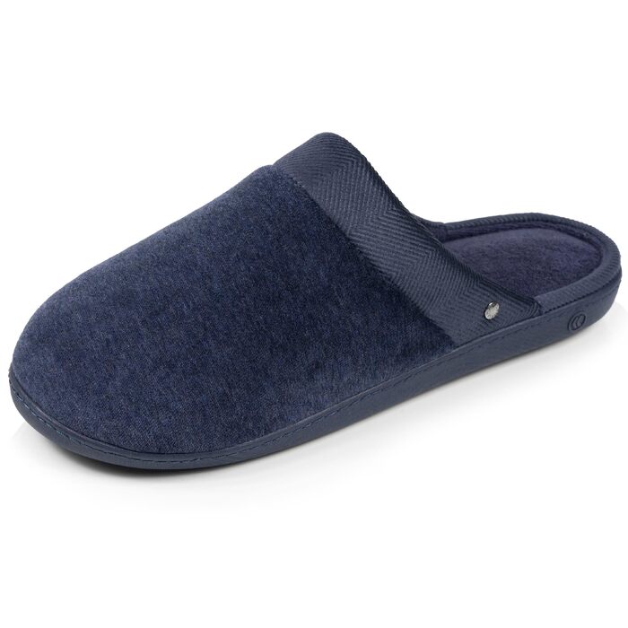 Чоловічі домашні капці-пантолети Isotoner з ефектом пам'яті Memory Foam, легкі та комфортні, темно-сині (розмір 44 EU)
