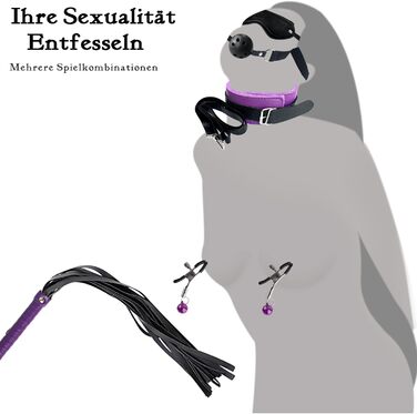 Набір для БДСМ: наручники, аналплаг, чік, пета, набір 18 предметів для пар