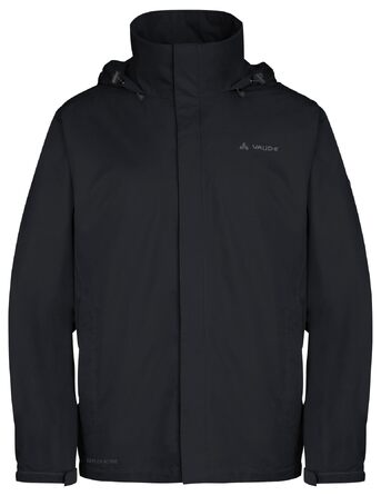 Чоловіча вітро- та водонепроникна куртка VAUDE Escape Light Jacket, дихаюча легка куртка для дощу, чорна, розмір 4XL