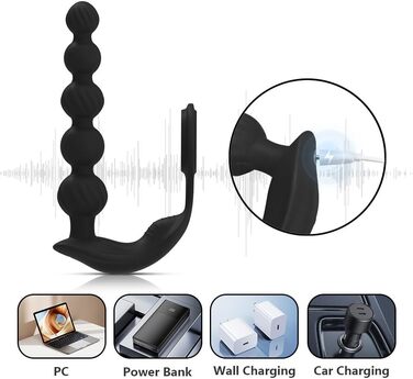 Анальні вібратори для чоловіків NAIXBTY з простатичним масажером, кільцем для пеніса та анальними кульками. 10 режимів вібрації, Butt Plug, секс-іграшки для чоловіків