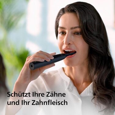 Електрична сонічна зубна щітка Philips Sonicare 4100 HX3683/33 для дорослих, чорна, з насадкою Optimal White, дорожнім футляром та USB-зарядним пристроєм