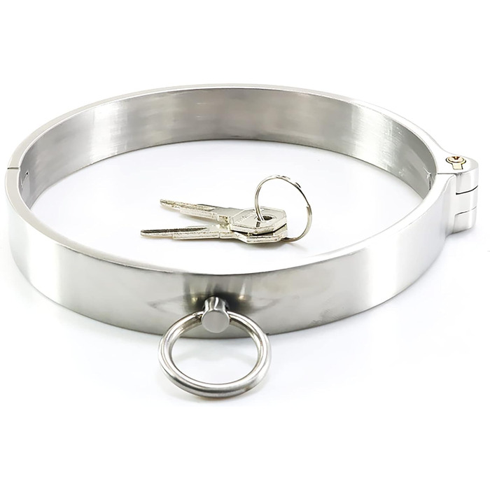 ZWFUN О-подібне намисто-ошейник SM Bondage, аксесуари для БДСМ, срібний аксесуар для сексуальних ігор, для жінок, чоловіків, пар, для тренувань, сексуальні іграшки (S:11.6 см)