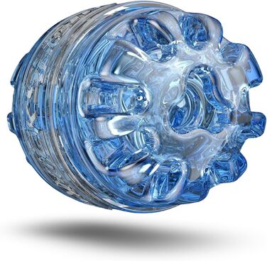 Fleshlight Quickshot Turbo Blue Ice - Мастурбатор з надреалістичним матеріалом SuperSkin, синій колір