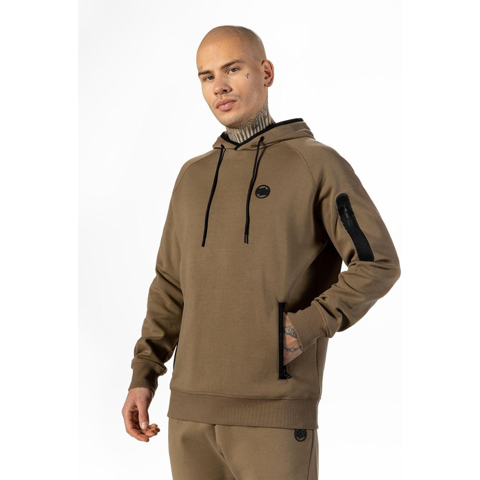 Чоловічий худі PITBULL Stafford з капюшоном, бавовняний спортивний світшот (Coyote Brown, S)