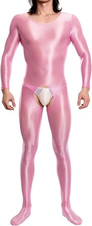 Комбінезон чоловічий AIEOE з відкриттям спереду, прозорий, рожевий, розмір EU S