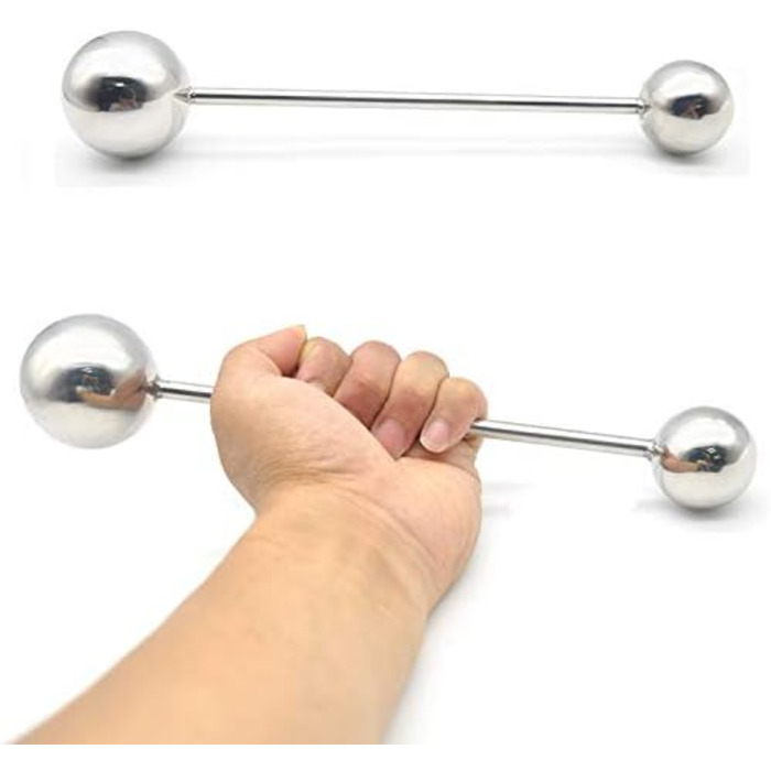 Анальний масажер ScreaAss з нержавіючої сталі з подвійним наконечником, кулі, дildo, для чоловіків та жінок, 38/50/63 мм, стимулятор G-точки, масажер простати