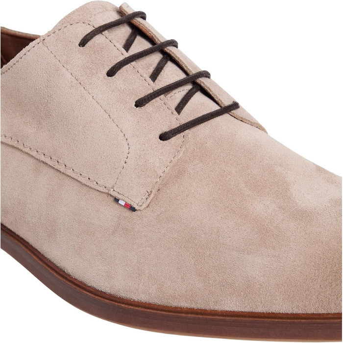 Чоловічі туфлі Derby Tommy Hilfiger Suede Dress Shoe (FM0FM05776) із замші, бежеві (Coastal Taupe), розмір 43 EU