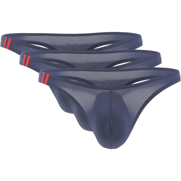 Танга чоловічі Panegy з тонкого льону, низька посадка, 3/4/5 шт. в упаковці, різні кольори (XXL, темно-синій)