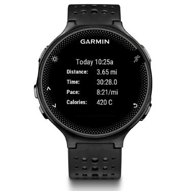 Смарт-годинник Garmin Forerunner 235 WHR з вимірюванням пульсу та сповіщеннями зі смартфона, сірий