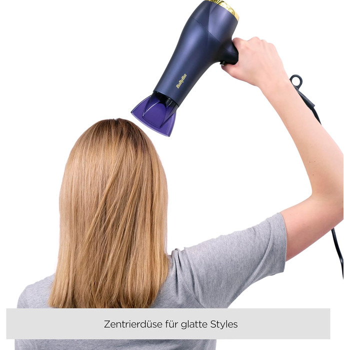 Професійний фен BaByliss Midnight Luxe 5781PE: потужний 2300W, іонна технологія Anti-Frizz, 3 режими температури та 2 швидкості, легкий