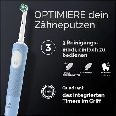 Електрична зубна щітка Oral-B Pro Vitality, синя, з 1 насадкою, від Braun