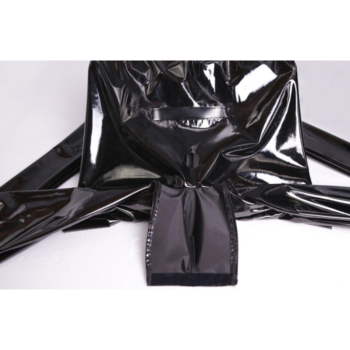 Чоловічий латексний комбінезон з ефектом дзеркала - сексуальний скінні костюм для вечірок та сценічних виступів, чорний