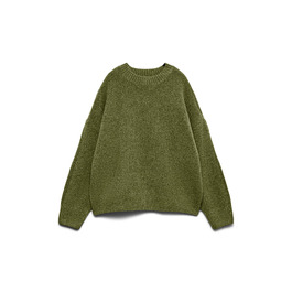 Жіночий джемпер VERO Moda Vmboom з круглим вирізом, довгий рукав, колір Sphagnum, розмір S