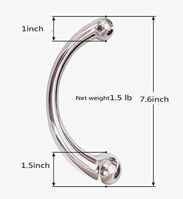 Анальний плаг Doppelkopf з металу для стимуляції G-точки та вагіни, 680г, 1 шт.