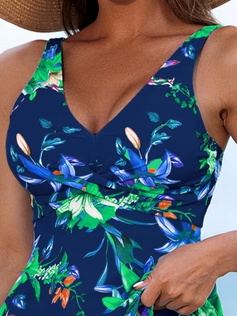 Двочастинний купальник танкіні з шортами Plus Size M13, XL (42)