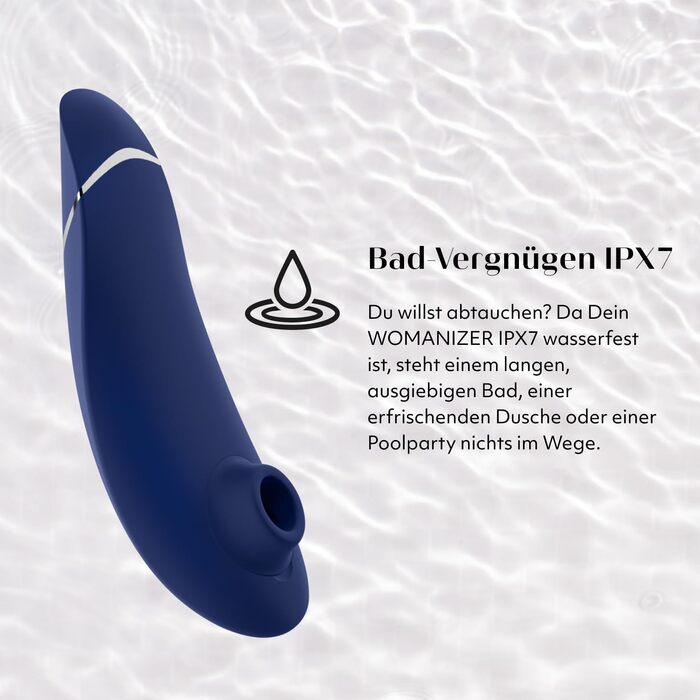 Womanizer Premium - вібратор для клітора з ефектом тиску | Інтимна іграшка для жінок | Чорний (Blaubeere)