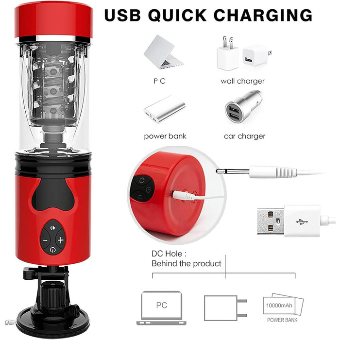 Електричний мастубатор-чаша з 5 телескопічними режимами та 3 швидкостями. Автоматичний мастубатор для чоловіків. Секс-іграшка для чоловіків