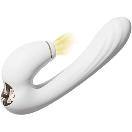 Вібратор Rabbit G-Punkt, силіконовий вібратор для жінок, кліторальний масажер з 7 режимів вібрації та 3 режимами насосу. Іграшки для дорослих, білий.