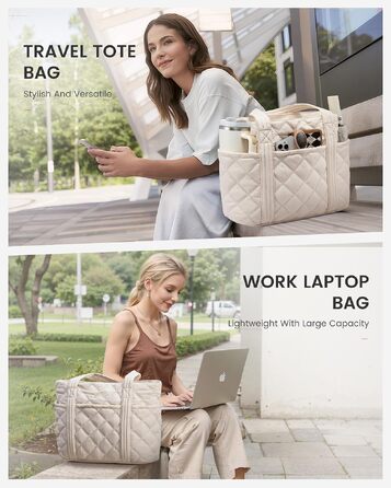 Жіноча сумка-шопер LOVEVOOK великого розміру, м'яка дута сумка Tote Bag для ноутбука 17.3