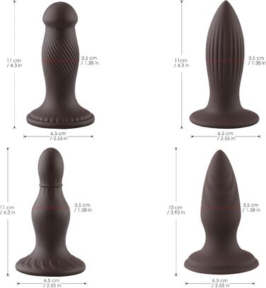 Анальні стимулятори Anale Stecker: 4 розміри, стимулятор G-точки, масаж простати, іграшки для дорослих