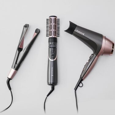 Фен для волосся Remington Curl & Straight D5707 з іонізацією, 2200 Вт, набір для стайлінгу (дифузор, конічна насадка, кругла щітка 45 мм)