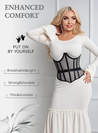 Корсет для фігури жіночий Meh-Korett, Body shaper, чорний, XS