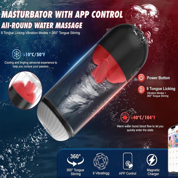 Електричний вібратор для чоловіків: пеніс-вібратор з пультом керування, пеніс-насос з 9 вібрацій та 360° функцією лизання, тренувальний пеніс-вібратор, секс-іграшка для чоловіків