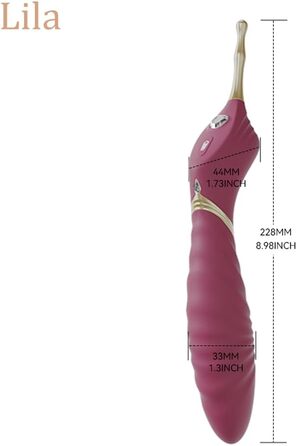 Вібратор для жінок Jpscor G-Punkt з 10 режимами, подвійний, для стимуляції клітора та G-точки, з 2 змінними насадками, фіолетовий