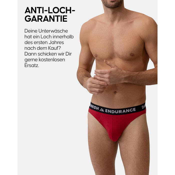 Труси чоловічі DANISH ENDURANCE 6 шт. з бамбука, класичні, м'які, з еластиком, без етикетки, 3XL (6 кольорів)