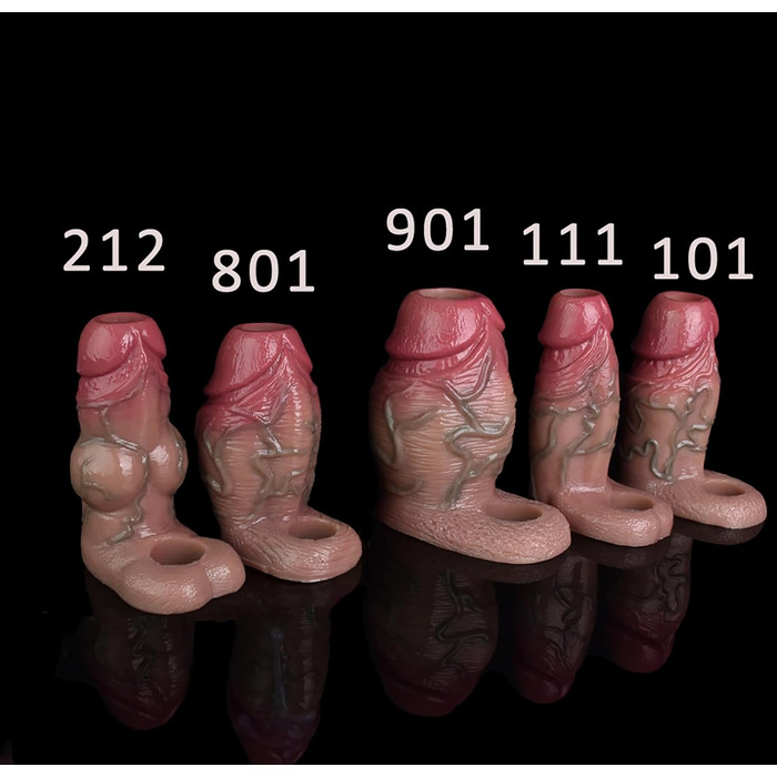 Реалістичний секс-іграшка для чоловіків: рукав-чохаль для пеніса з кільцем, збільшувач, затримка еякуляції, ерекція (801)