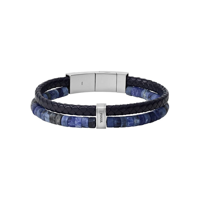 Чоловічий годинник Fossil Vintage Casual зі сталевим або шкіряним ремінцем (Сріблястий та Синій)